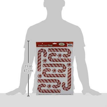 Beistle - Wholesale Christmas Decoration - Candy Cane and Peppermint Clings, 12" x 17" Sheet1