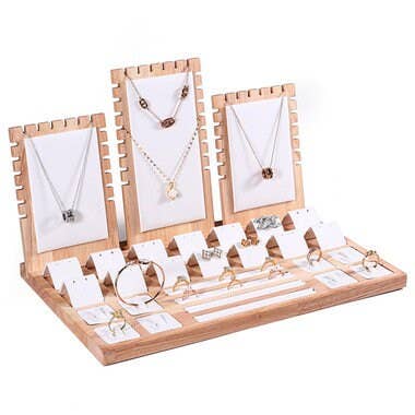 Zakka - Wholesale Jewelry Stand & Display - Wooden Jewelry Display Showcase Set Necklace Pendant Ring9