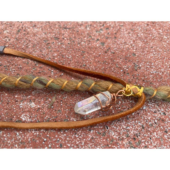 Sea Gypsy Designs - Wholesale Hair Clip - Women's - Hand-Twisted GypsyDread Clip with Leather Crystals3