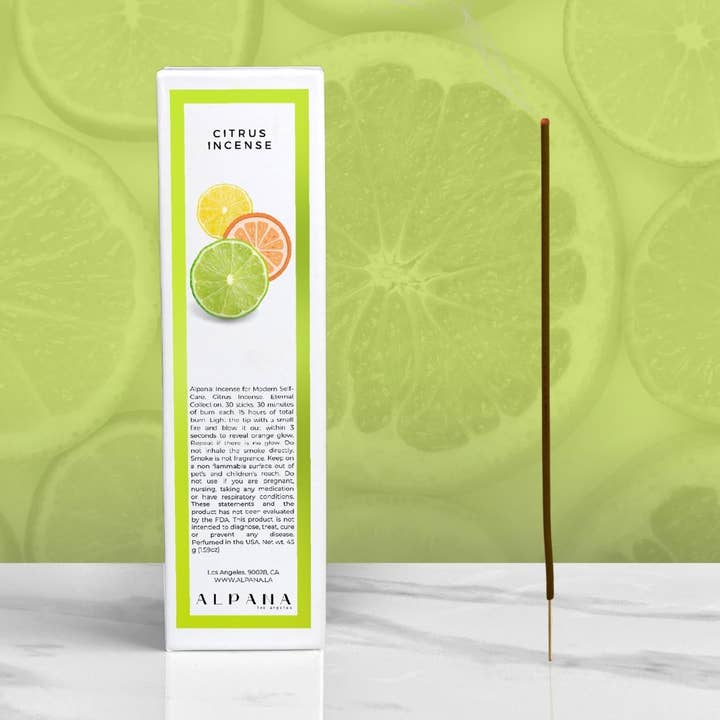 Bâtonnets d'encens aux agrumes pour la vente par Alpana Los Angeles