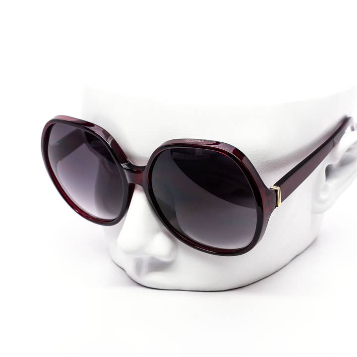 Modern Classy Oversized Round Gold Accent Sunglasses for wholesale by Still Friday