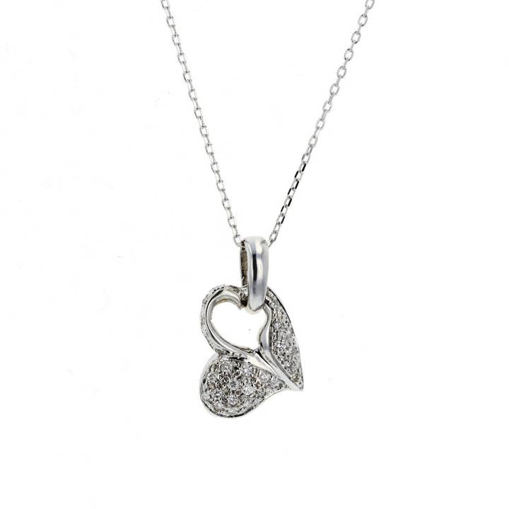 Floating Diamond Heart Pendant for wholesale by NYMAN JEWELERS