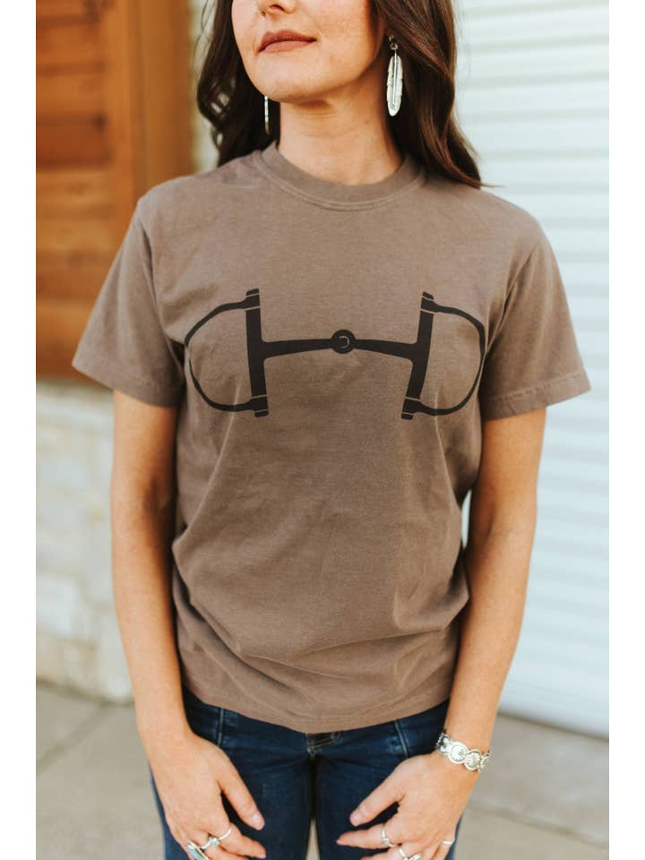 Espresso Western Horse Bit Graphic Tee for wholesale on Faire2
