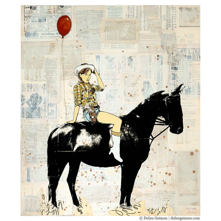 Dolan Geiman - Wholesale Art Print - Art Print | Cowgirl & Horse Wall Art | BIRTHDAY PARTY1