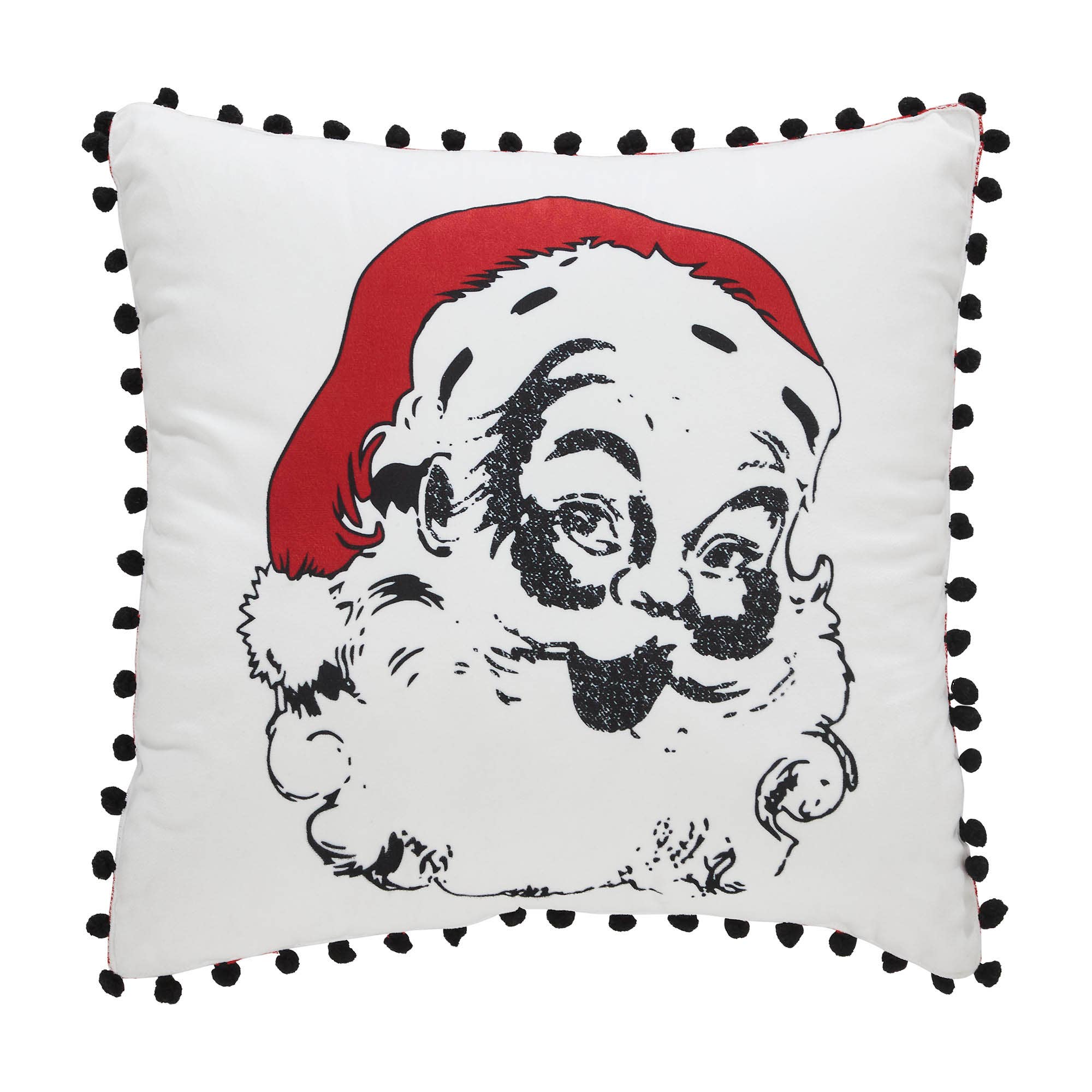 VHC Brands - Wholesale Throw/Decorative Pillow - Annie Red Check Vintage Santa Pillow 18x181