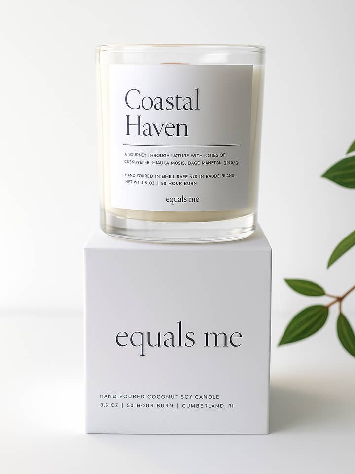 Coastal Haven | 8.5 oz Luxury Candle | Wood Wick for wholesale by Equals Me