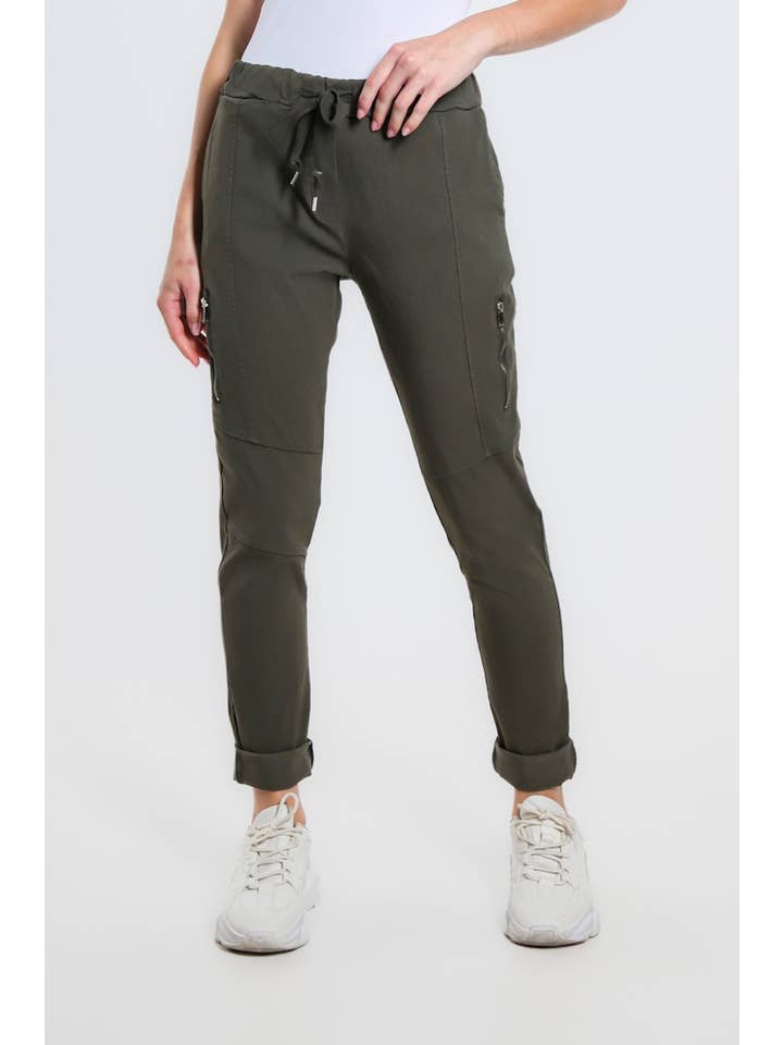 TINA Stephens Italy/Tees By Tina - Wholesale Pants - Women's - Danica Side Zipper Pant (PL155)35