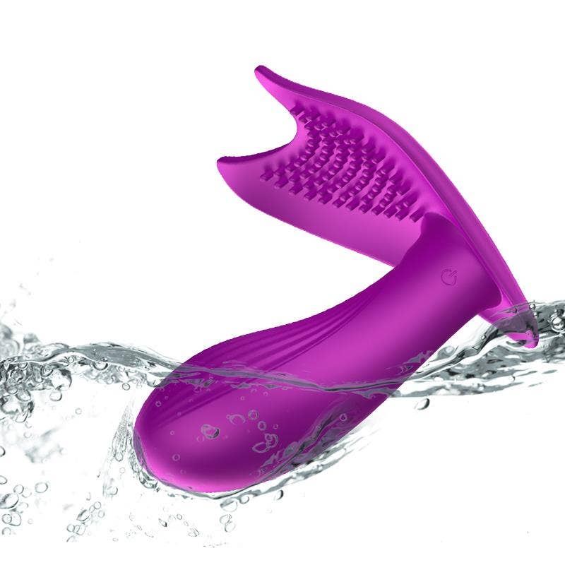 Kinky Pleasure - Wholesale Sex Toy - Foxshow - 63-00005 - Remote control Panty vibrator - Heat function - Voice control function - 10 Function - Rechargeable - 9 cm x 9 cm - Luxury Giftbox - Purple1