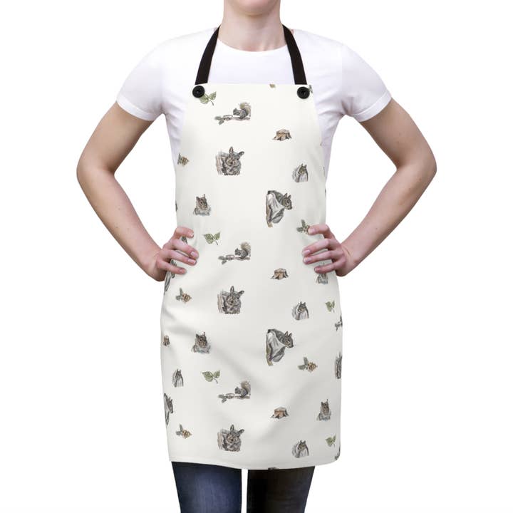 Fox & Willow Design Studio - Venta al por mayor Delantales - Forest Friends: delantal con forma de ardilla