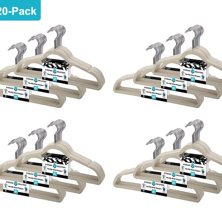 J&V TEXTILES - Wholesale Clothes Hangers - 120 Pack of Premium Velvet Non-Slip Hangers with 360 Degree Rotatable Hook6