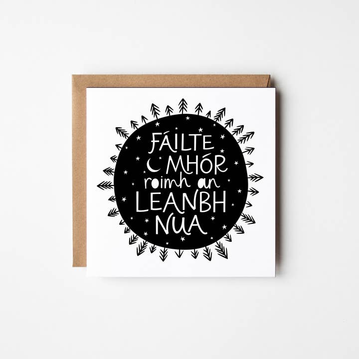 Irish greeting card | Baby | Welcome new baby | Screen print for wholesale by Once upon a Dandelion