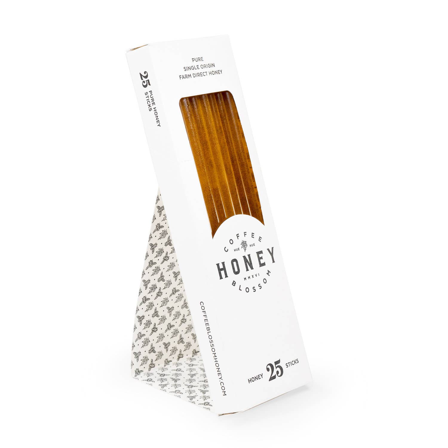 Coffee Blossom Honey - Wholesale Honey - Coffee Blossom Honey - Kickstand Box (box of 25 honeysticks)4