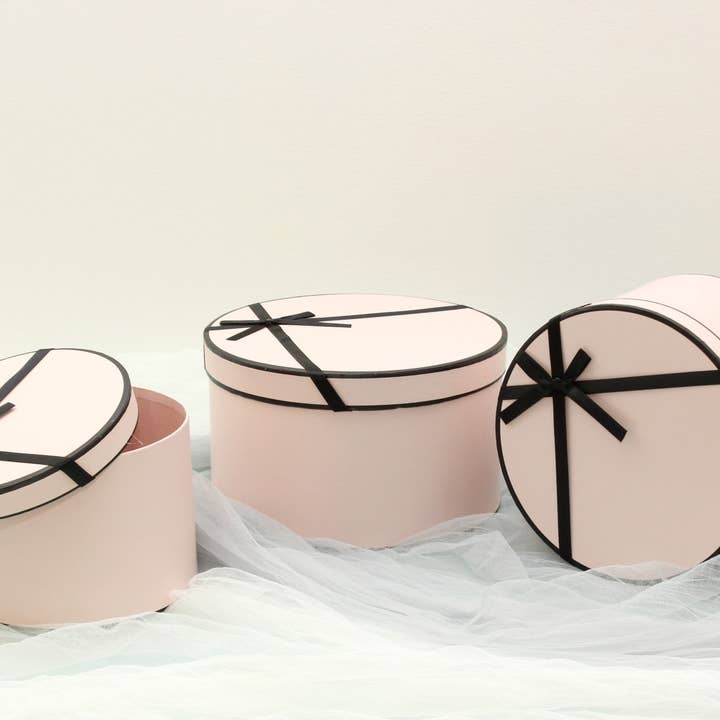 Elegant Design Supply - Wholesale Gift Box - French Inspired Round Flower Gift Box with Ribbon3