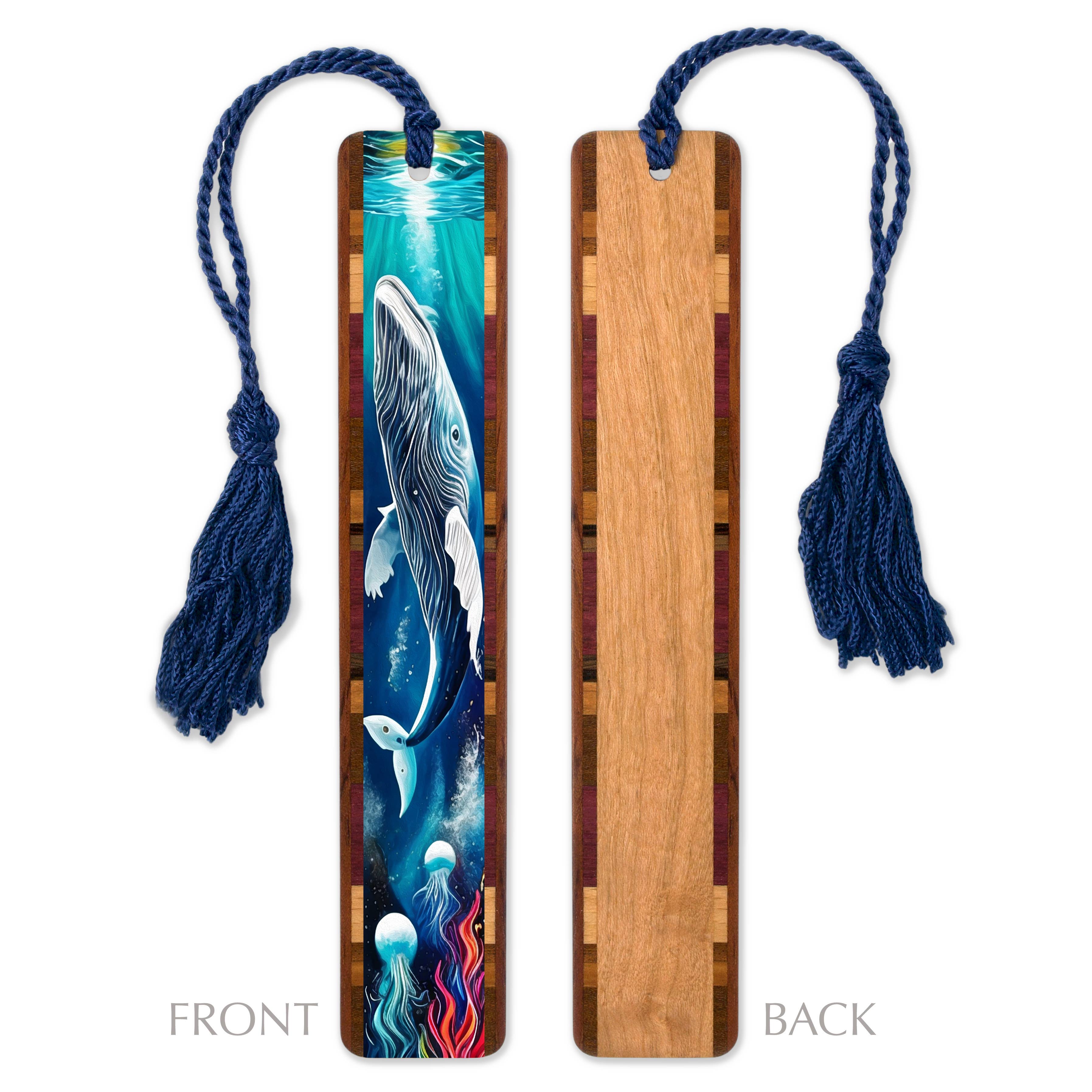 Mitercraft - Wholesale Bookmark - Humpback Whale Handmade Wooden Bookmark3