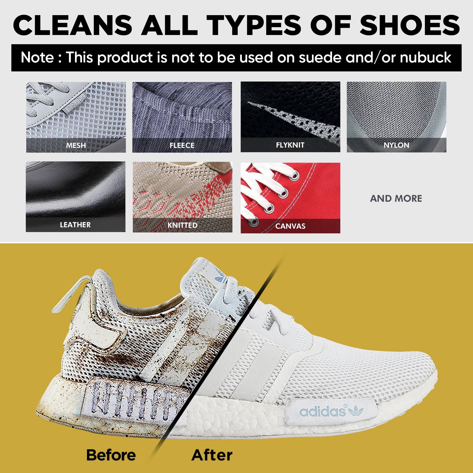 Gold Standard - Vente Kit d'entretien pour chaussures - Lingettes nettoyantes pour chaussures de qualité supérieure, paquet de 303