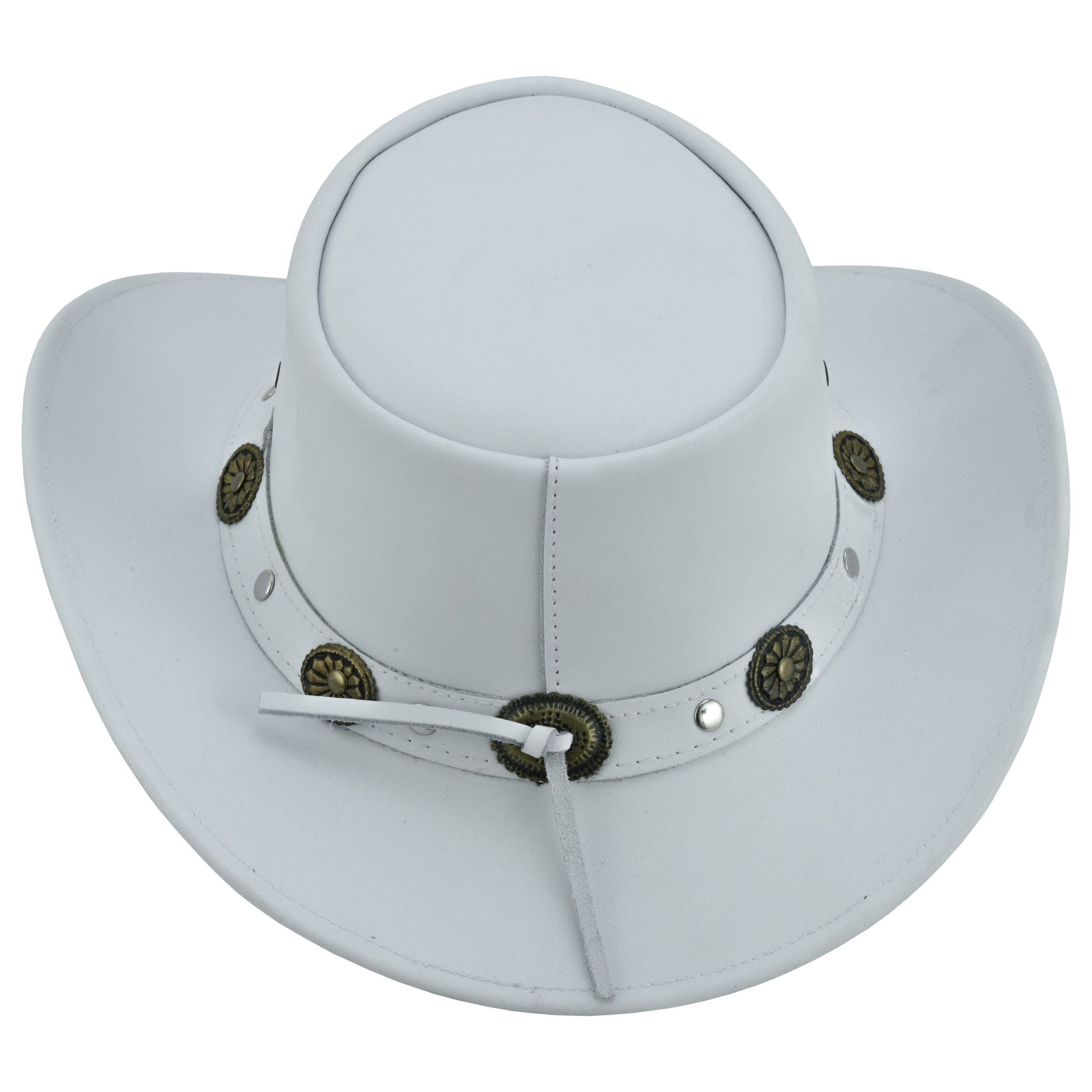 Lesa collection inc - Wholesale Cowboy Hat - Unisex - Capri Leather Hat Water Resistant Leather Cowboy  Western Ha12