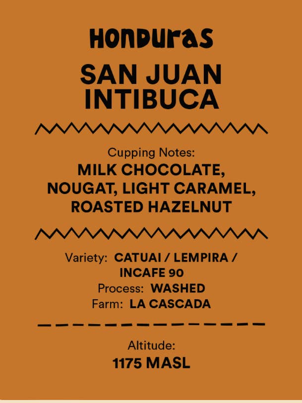 SAN JUAN, HONDURAS for wholesale by Earlybird coffee Roasters
