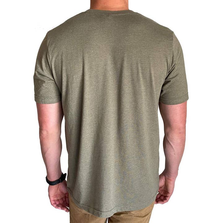 Treeline T-Shirt - Heather Olive for wholesale on Faire1
