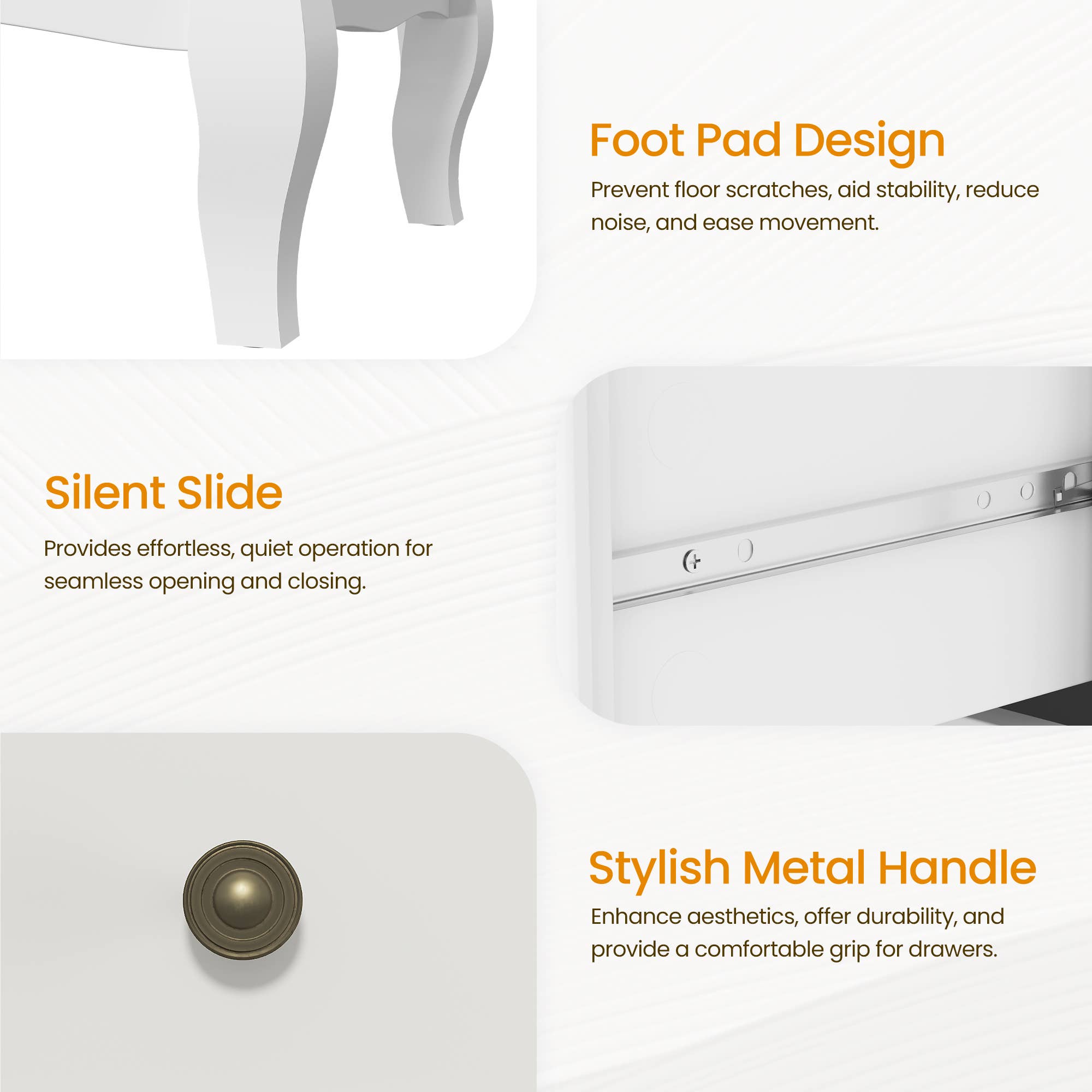 Heynemo - Wholesale Cabinet - 7 Drawers Dresser, Modern Wide Dresser with Rubberwood Legs5