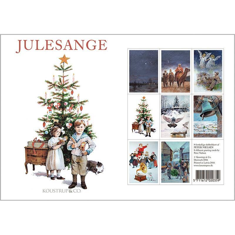 Koustrupco - Vente Cartes de Noël - Julesange / Chants de Noël - 8 cartes avec enveloppes3