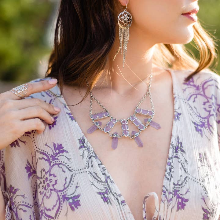 Hiouchi Jewels | Rose & Bolt Grateful Dead Jewelry – Engroshandel Halskæde med store vedhæng – Lonna Kærlighed Halskæde | Sølv3