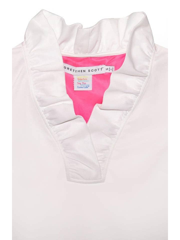 Gretchen Scott LLC - Vente Chemisier – femme - Haut Ruffneck Jersey - Uni42