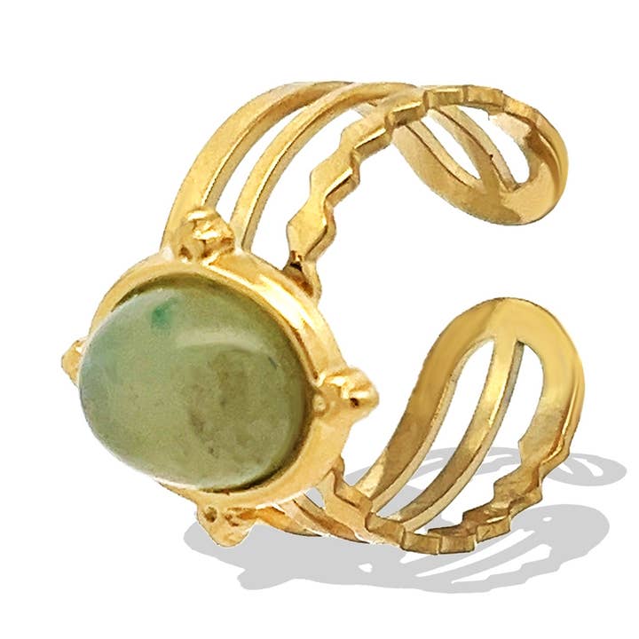 AMORINO SRL - Wholesale Single Stone/Solitaire Ring - Adjustable Stone Ring - YG2348E3320