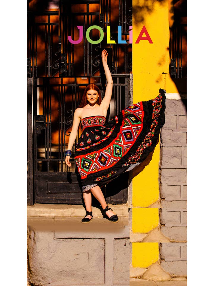 JOLLIA – wholesale Kjol - Dam – Bohemisk kjol, Semester Sommar Boho Klänning, Resort Wear3