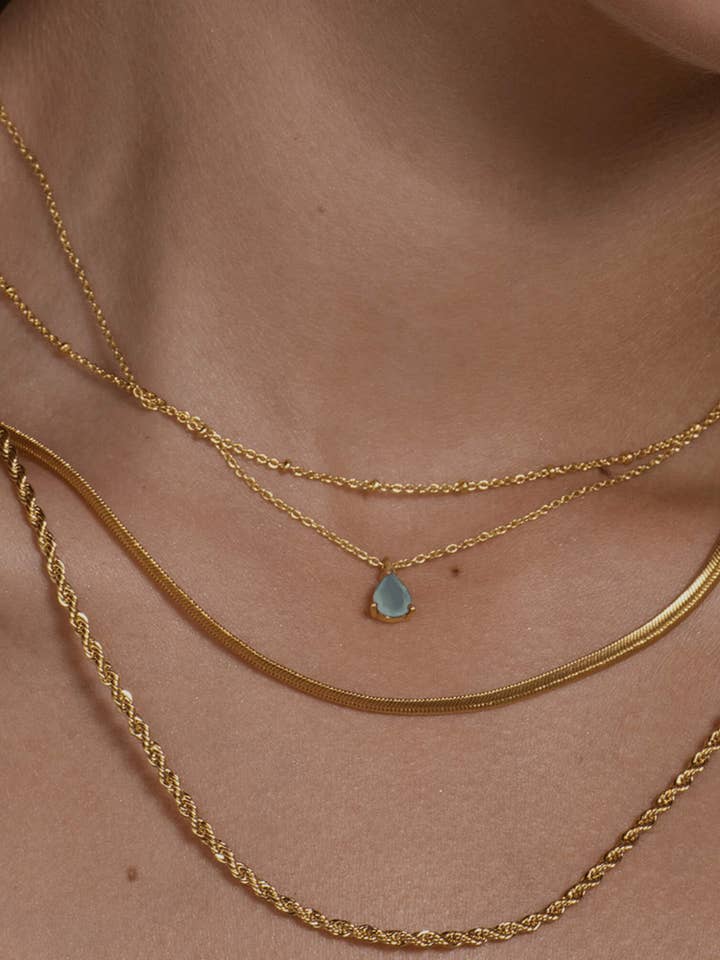 Colgante Stolz Mini Aguamarina für den Großhandel von Lavani Jewels