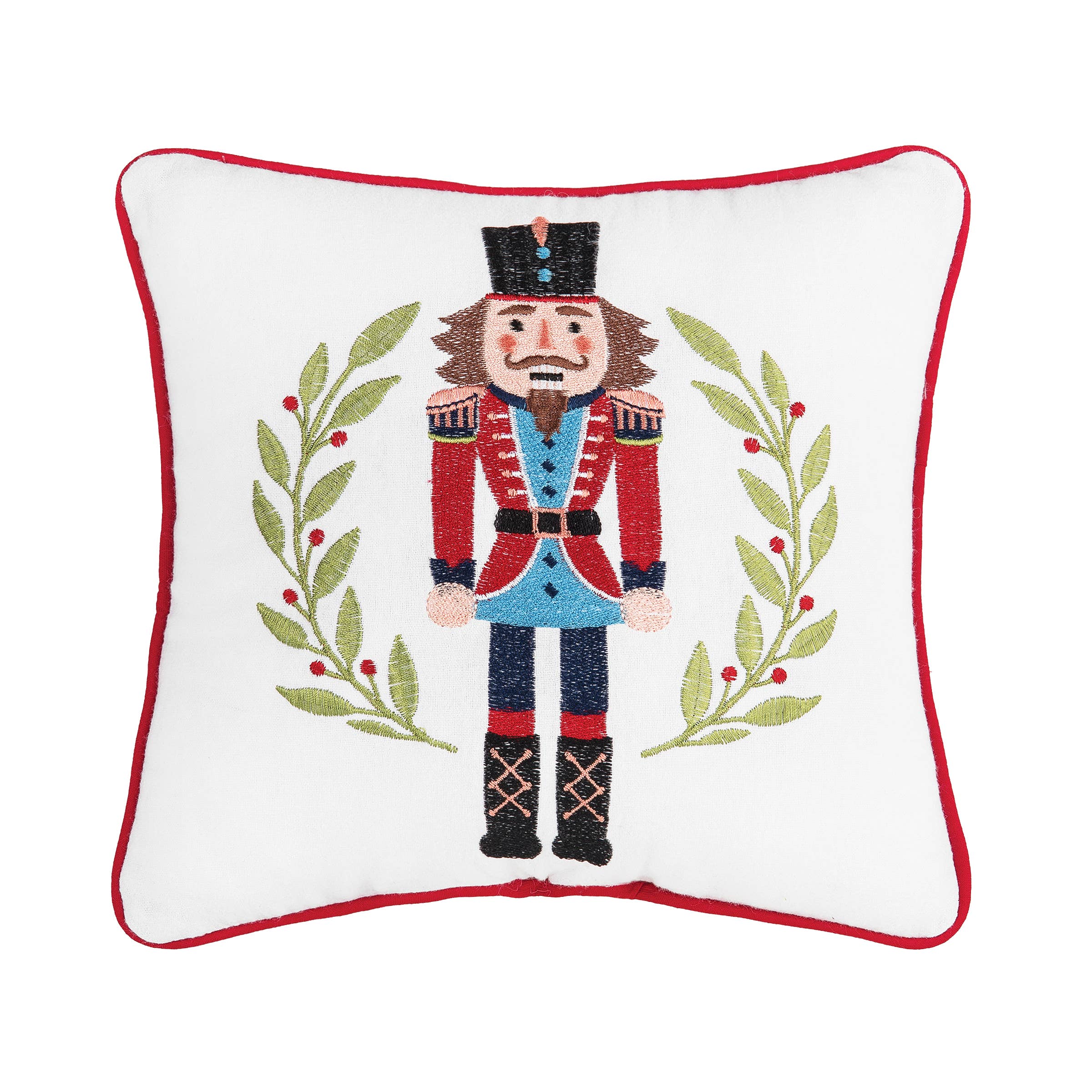 C&F Home - Vente Coussin décoratif - Coussin de Noël en forme de couronne de casse-noisette0