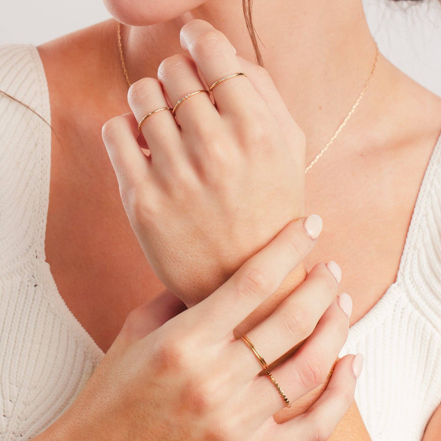  k Solid Gold Luna Diamond Ring for wholesale on Faire3