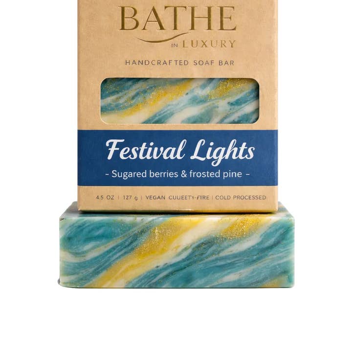 Festival Lights Soap Bar for wholesale by Bathe in Luxury