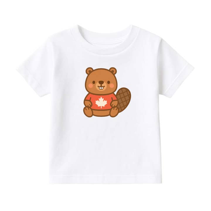 Graphic Tee - Matt the Canadian Beaver for wholesale by Baby Nook