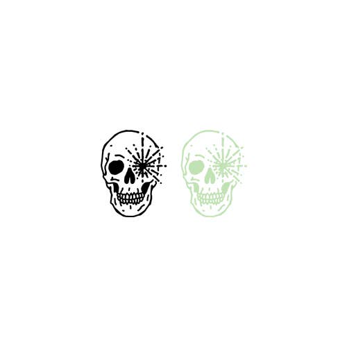 Tattly - Vente Tatouages temporaires - Paire de tatouages Glowing Skulls GID