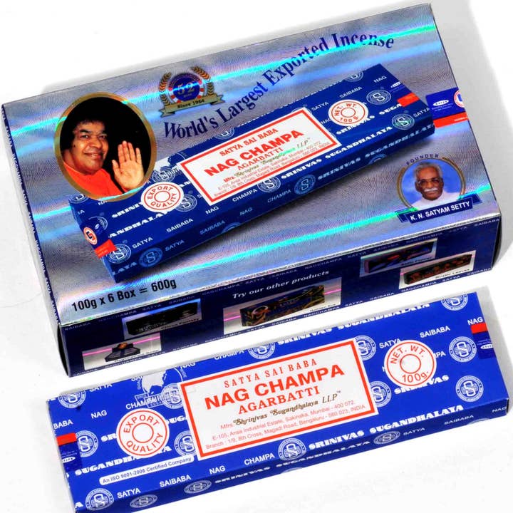 Satya Incense - Nag Champa 100G and other Purchase Wholesale satijnlint. Free Returns & Net 60 Terms on Faire trending on Faire.
