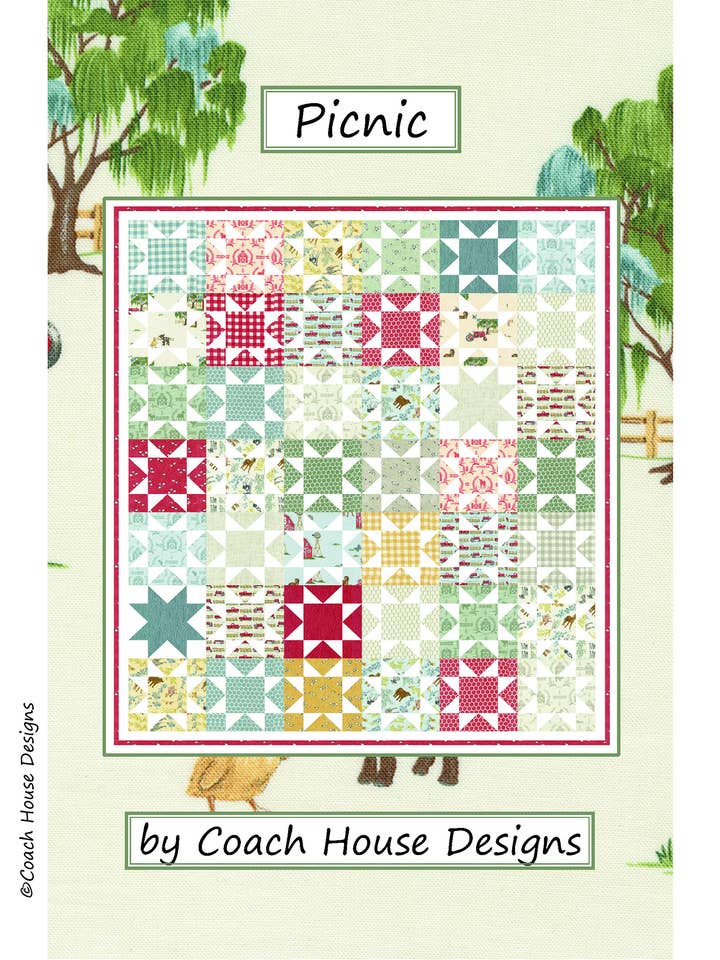 Picnic quiltemønster for engroshandel hos Coach House Designs