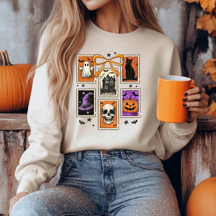 Halloween vibes Crewneck sweatshirt for wholesale by Hello Delilah