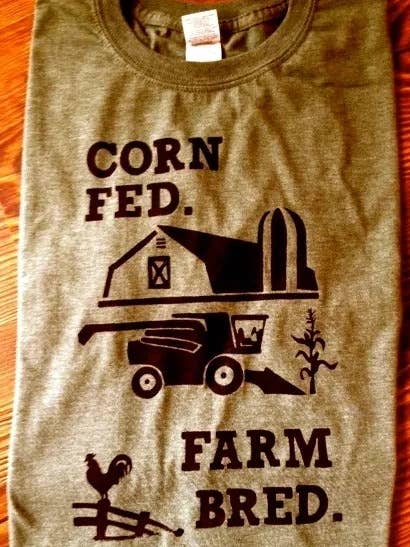 Corn Fed. Farm Bred - White for wholesale by Taproot Tees