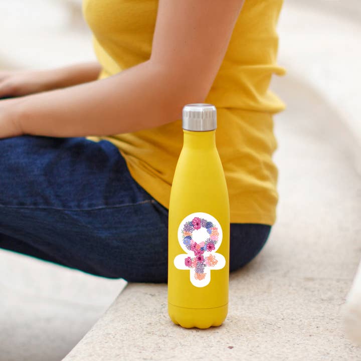 Venus Symbol with Flowers Sticker for wholesale by Warrior Woman Co. Designs