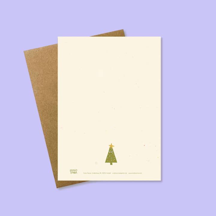 StudioSonna - Wholesale Christmas Card - Folding card FALA LALA with envelope1