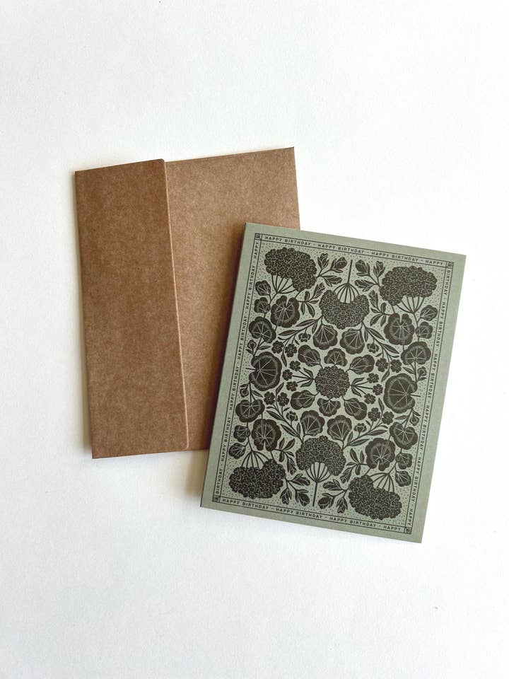 Happy Birthday Card // Geranium for wholesale by Chelsea Calkins Design