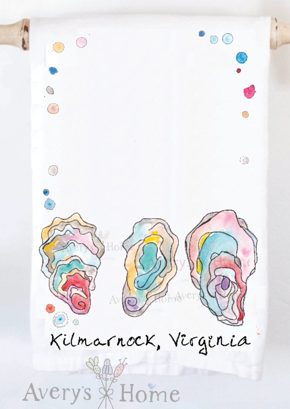 Avery's Home - Vente Torchons - Torchon Personnalisable Souvenir Océan Coquilles d'Huître17