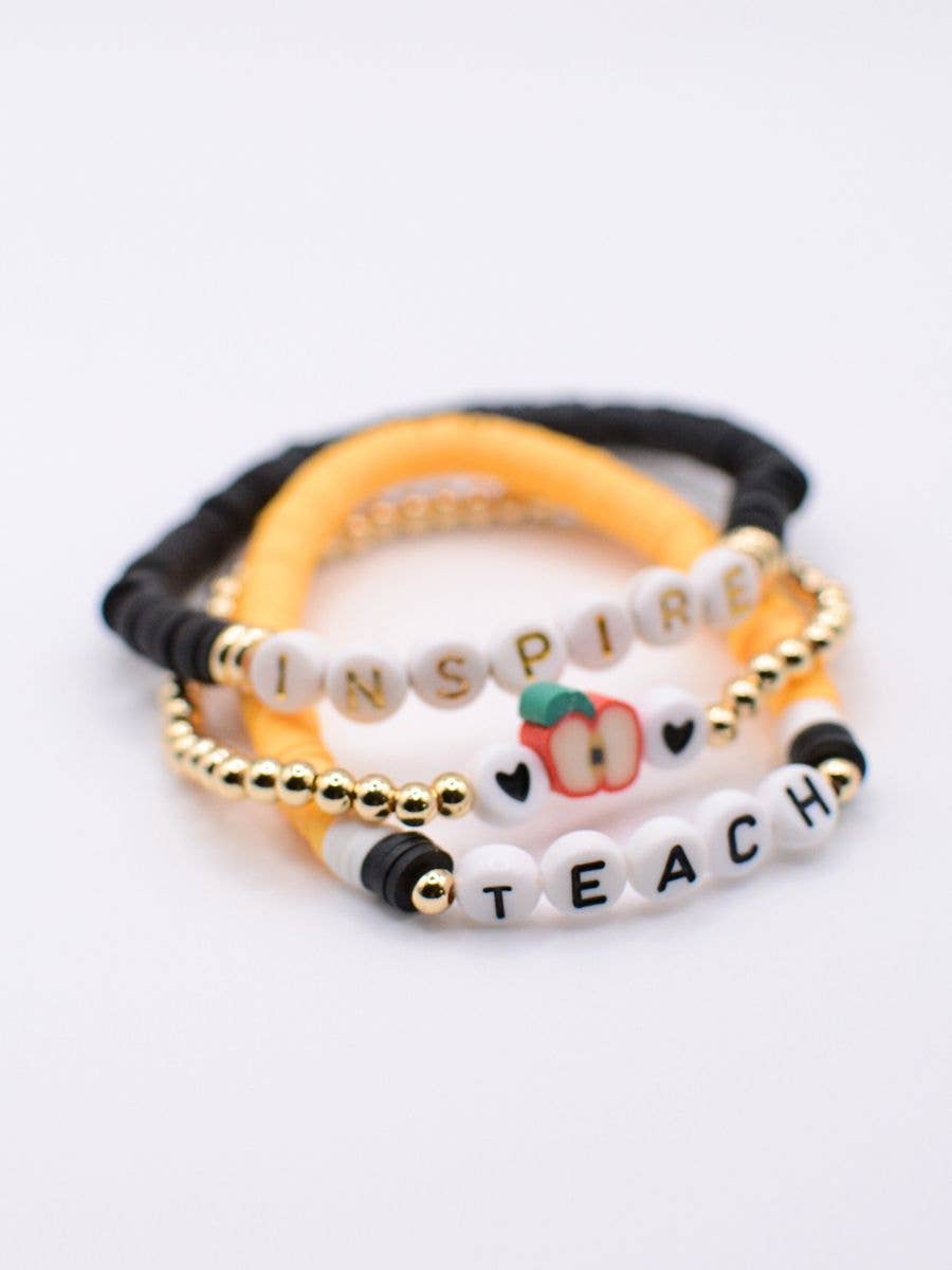 Two and Crew - Faith Based Jewelry & Gifts - Wholesale Jewelry Set - Teach Love Inspire - Teacher Bracelet Thank you Gift Jewelry3