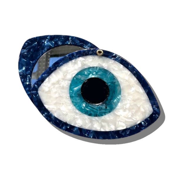 Solar Eclipse - Wholesale Compact mirror - Hand-painted Evil Eye Compact Mirror | Eco-Friendly0