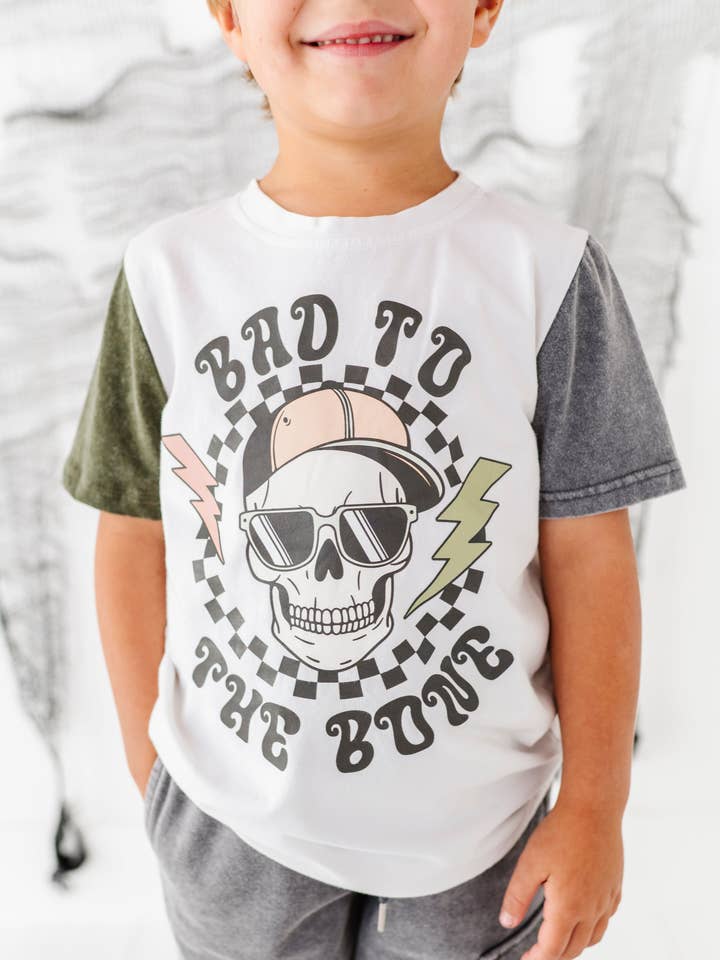 Bad to the Bone | COLOR-BLOCK TEE for wholesale by Made By Molly