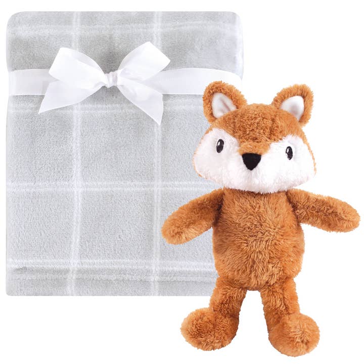 Hudson Baby Plush Blanket with Toy, Snuggly Fox for wholesale by BabyVision