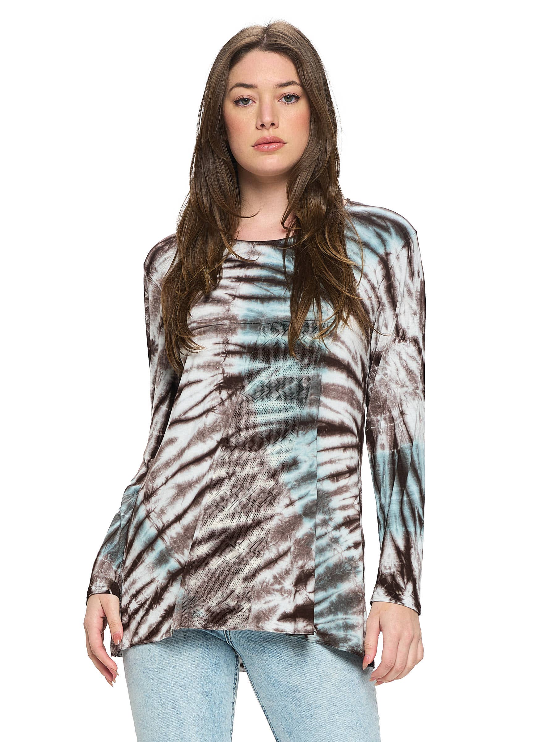 Yak & Yeti - Wholesale Tunic - Women's - SALE Top Boho Tie Dye Lace Patchwork (Regular Price $16)1
