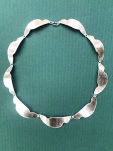 Obscured By Clouds Collar necklace for wholesale by McKinley Mizar Fine Art & Jewelry