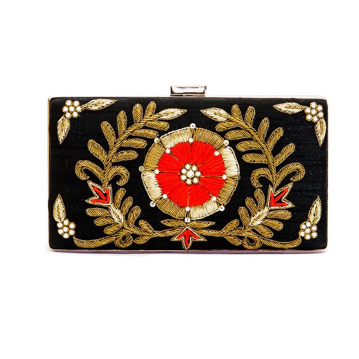 Black Velvet Clutch for wholesale by Magazine Clothing