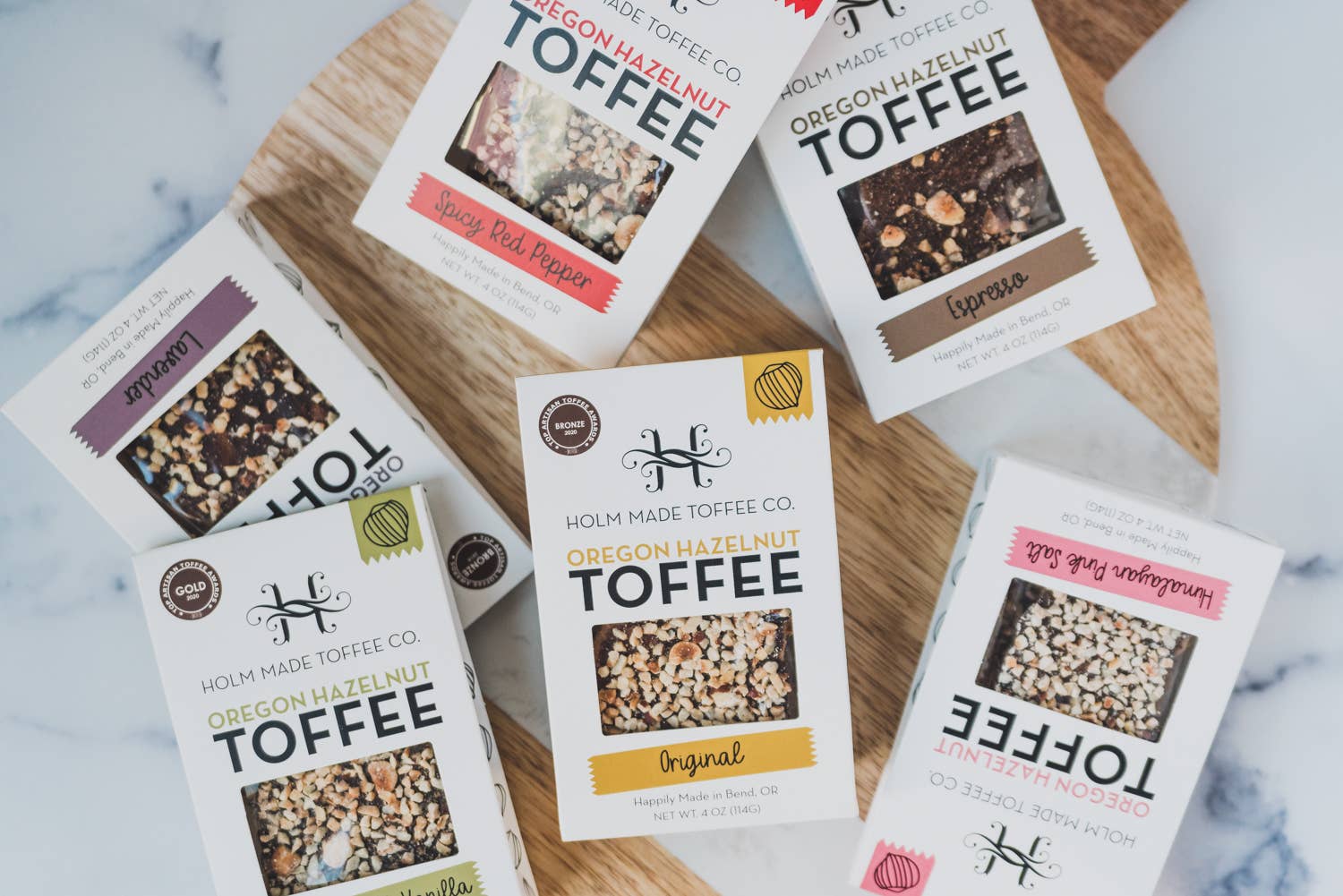 Holm Made Toffee Co. - Wholesale Toffee - Mix Case Classic Flavors - Oregon Hazelnut Toffee4